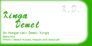 kinga demel business card